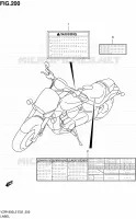 LABEL (VZR1800L2 E19) for Suzuki INTRUDER 1800 2012