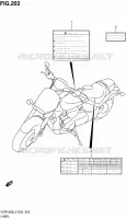 LABEL (VZR1800L2 E51) for Suzuki INTRUDER 1800 2012