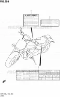 LABEL (VZR1800UFL2 E19) for Suzuki INTRUDER 1800 2012