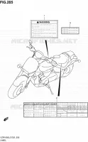 LABEL (VZR1800ZL2 E19) for Suzuki INTRUDER 1800 2012