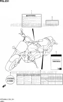 LABEL (VZR1800L3 E19) for Suzuki INTRUDER 1800 2013