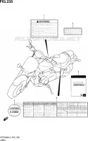 LABEL (VZR1800ZL3 E19) for Suzuki INTRUDER 1800 2013