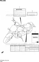 LABEL (VZR1800ZL3 E24) for Suzuki INTRUDER 1800 2013